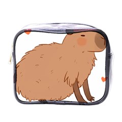 Capybara T- Shirt Cute Capybara Illustration T- Shirt (2) Yoga Reflexion Pose T- Shirtyoga Reflexion Pose T- Shirt Mini Toiletries Bag (one Side) by hizuto