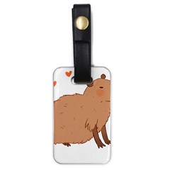 Capybara T- Shirt Cute Capybara Illustration T- Shirt (2) Yoga Reflexion Pose T- Shirtyoga Reflexion Pose T- Shirt Luggage Tag (one Side) by hizuto