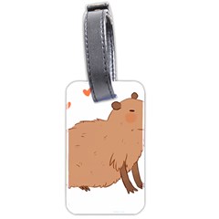 Capybara T- Shirt Cute Capybara Illustration T- Shirt (2) Yoga Reflexion Pose T- Shirtyoga Reflexion Pose T- Shirt Luggage Tag (two Sides) by hizuto