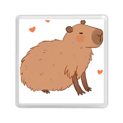 Capybara T- Shirt Cute Capybara Illustration T- Shirt (2) Yoga Reflexion Pose T- Shirtyoga Reflexion Pose T- Shirt Memory Card Reader (square) by hizuto