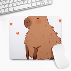 Capybara T- Shirt Cute Capybara Illustration T- Shirt (3) Yoga Reflexion Pose T- Shirtyoga Reflexion Pose T- Shirt Large Mousepad by hizuto