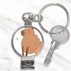 Capybara T- Shirt Cute Capybara Illustration T- Shirt (3) Yoga Reflexion Pose T- Shirtyoga Reflexion Pose T- Shirt Nail Clippers Key Chain by hizuto