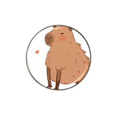 Capybara T- Shirt Cute Capybara Illustration T- Shirt (3) Yoga Reflexion Pose T- Shirtyoga Reflexion Pose T- Shirt Hat Clip Ball Marker by hizuto