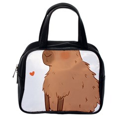 Capybara T- Shirt Cute Capybara Illustration T- Shirt (3) Yoga Reflexion Pose T- Shirtyoga Reflexion Pose T- Shirt Classic Handbag (one Side) by hizuto