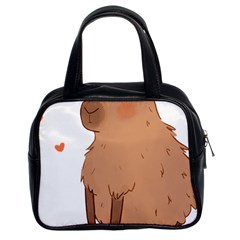 Capybara T- Shirt Cute Capybara Illustration T- Shirt (3) Yoga Reflexion Pose T- Shirtyoga Reflexion Pose T- Shirt Classic Handbag (two Sides) by hizuto