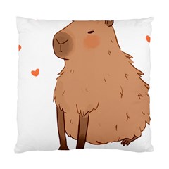 Capybara T- Shirt Cute Capybara Illustration T- Shirt (3) Yoga Reflexion Pose T- Shirtyoga Reflexion Pose T- Shirt Standard Cushion Case (one Side) by hizuto