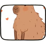 Capybara T- Shirt Cute Capybara Illustration T- Shirt (3) Yoga Reflexion Pose T- Shirtyoga Reflexion Pose T- Shirt Fleece Blanket (Mini) 35 x27  Blanket