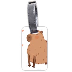 Capybara T- Shirt Cute Capybara Illustration T- Shirt (3) Yoga Reflexion Pose T- Shirtyoga Reflexion Pose T- Shirt Luggage Tag (two Sides) by hizuto