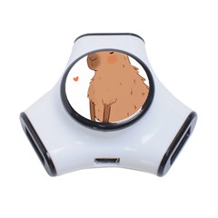 Capybara T- Shirt Cute Capybara Illustration T- Shirt (3) Yoga Reflexion Pose T- Shirtyoga Reflexion Pose T- Shirt 3-port Usb Hub by hizuto