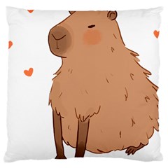 Capybara T- Shirt Cute Capybara Illustration T- Shirt (3) Yoga Reflexion Pose T- Shirtyoga Reflexion Pose T- Shirt Standard Premium Plush Fleece Cushion Case (two Sides) by hizuto