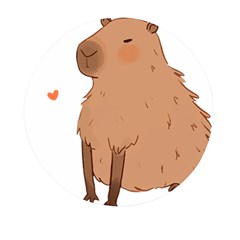 Capybara T- Shirt Cute Capybara Illustration T- Shirt (3) Yoga Reflexion Pose T- Shirtyoga Reflexion Pose T- Shirt Mini Round Pill Box (pack Of 5) by hizuto