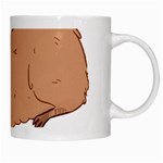 Capybara T- Shirt Cute Capybara Illustration T- Shirt Yoga Reflexion Pose T- Shirtyoga Reflexion Pose T- Shirt White Mug Right