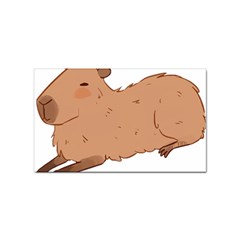 Capybara T- Shirt Cute Capybara Illustration T- Shirt Yoga Reflexion Pose T- Shirtyoga Reflexion Pose T- Shirt Sticker Rectangular (10 Pack) by hizuto