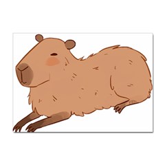 Capybara T- Shirt Cute Capybara Illustration T- Shirt Yoga Reflexion Pose T- Shirtyoga Reflexion Pose T- Shirt Sticker A4 (100 Pack) by hizuto