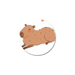 Capybara T- Shirt Cute Capybara Illustration T- Shirt Yoga Reflexion Pose T- Shirtyoga Reflexion Pose T- Shirt Golf Ball Marker by hizuto