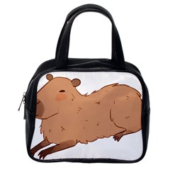 Capybara T- Shirt Cute Capybara Illustration T- Shirt Yoga Reflexion Pose T- Shirtyoga Reflexion Pose T- Shirt Classic Handbag (one Side) by hizuto