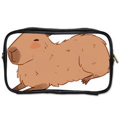 Capybara T- Shirt Cute Capybara Illustration T- Shirt Yoga Reflexion Pose T- Shirtyoga Reflexion Pose T- Shirt Toiletries Bag (one Side) by hizuto