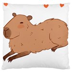 Capybara T- Shirt Cute Capybara Illustration T- Shirt Yoga Reflexion Pose T- Shirtyoga Reflexion Pose T- Shirt Standard Premium Plush Fleece Cushion Case (Two Sides) Front