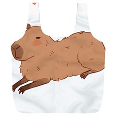 Capybara T- Shirt Cute Capybara Illustration T- Shirt Yoga Reflexion Pose T- Shirtyoga Reflexion Pose T- Shirt Full Print Recycle Bag (xxxl) by hizuto