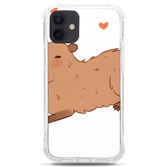 Capybara T- Shirt Cute Capybara Illustration T- Shirt Yoga Reflexion Pose T- Shirtyoga Reflexion Pose T- Shirt Iphone 12 Mini Tpu Uv Print Case	 by hizuto