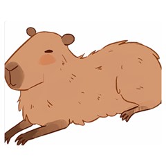 Capybara T- Shirt Cute Capybara Illustration T- Shirt Yoga Reflexion Pose T- Shirtyoga Reflexion Pose T- Shirt Premium Plush Fleece Blanket (medium) by hizuto