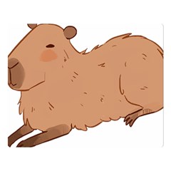 Capybara T- Shirt Cute Capybara Illustration T- Shirt Yoga Reflexion Pose T- Shirtyoga Reflexion Pose T- Shirt Premium Plush Fleece Blanket (large) by hizuto