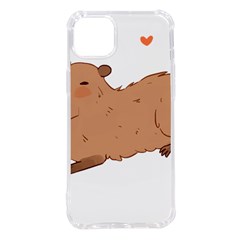 Capybara T- Shirt Cute Capybara Illustration T- Shirt Yoga Reflexion Pose T- Shirtyoga Reflexion Pose T- Shirt Iphone 14 Plus Tpu Uv Print Case by hizuto