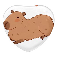 Capybara T- Shirt Cute Capybara Illustration T- Shirt Yoga Reflexion Pose T- Shirtyoga Reflexion Pose T- Shirt Heart Glass Fridge Magnet (4 Pack)