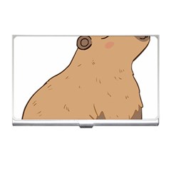 Capybara T- Shirt Cute Capybara Illustration With A Bird Friend T- Shirt Yoga Reflexion Pose T- Shirtyoga Reflexion Pose T- Shirt Business Card Holder by hizuto