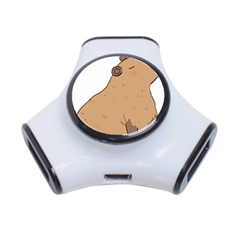 Capybara T- Shirt Cute Capybara Illustration With A Bird Friend T- Shirt Yoga Reflexion Pose T- Shirtyoga Reflexion Pose T- Shirt 3-port Usb Hub by hizuto