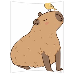 Capybara T- Shirt Cute Capybara Illustration With A Bird Friend T- Shirt Yoga Reflexion Pose T- Shirtyoga Reflexion Pose T- Shirt Back Support Cushion by hizuto