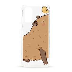 Capybara T- Shirt Cute Capybara Illustration With A Bird Friend T- Shirt Yoga Reflexion Pose T- Shirtyoga Reflexion Pose T- Shirt Samsung Galaxy S20 6 2 Inch Tpu Uv Case by hizuto