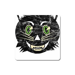 Vintage Halloween Black Cat T- Shirt Vintage Halloween Black Cat T- Shirt Square Magnet by ZUXUMI