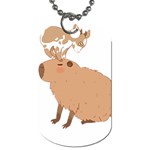 Capybara T- Shirt Cute Capybara With A Baby Goat On Its Head T- Shirt Yoga Reflexion Pose T- Shirtyoga Reflexion Pose T- Shirt Dog Tag (One Side) Front