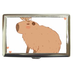 Capybara T- Shirt Cute Capybara With A Baby Goat On Its Head T- Shirt Yoga Reflexion Pose T- Shirtyoga Reflexion Pose T- Shirt Cigarette Money Case by hizuto