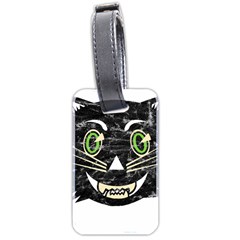 Vintage Halloween Black Cat T- Shirt Vintage Halloween Black Cat T- Shirt Luggage Tag (two Sides) by ZUXUMI