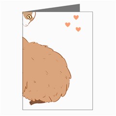 Capybara T- Shirt Cute Capybara With A Baby Goat On Its Head T- Shirt Yoga Reflexion Pose T- Shirtyoga Reflexion Pose T- Shirt Greeting Cards (pkg Of 8) by hizuto