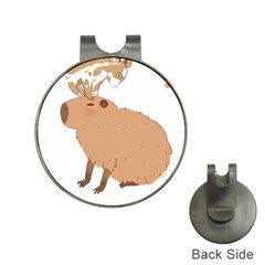 Capybara T- Shirt Cute Capybara With A Baby Goat On Its Head T- Shirt Yoga Reflexion Pose T- Shirtyoga Reflexion Pose T- Shirt Hat Clips With Golf Markers by hizuto