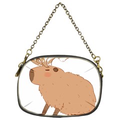 Capybara T- Shirt Cute Capybara With A Baby Goat On Its Head T- Shirt Yoga Reflexion Pose T- Shirtyoga Reflexion Pose T- Shirt Chain Purse (one Side) by hizuto