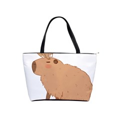 Capybara T- Shirt Cute Capybara With A Baby Goat On Its Head T- Shirt Yoga Reflexion Pose T- Shirtyoga Reflexion Pose T- Shirt Classic Shoulder Handbag by hizuto