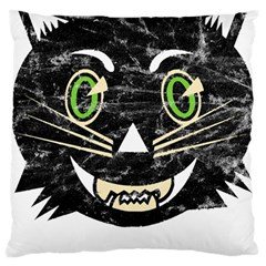 Vintage Halloween Black Cat T- Shirt Vintage Halloween Black Cat T- Shirt Large Premium Plush Fleece Cushion Case (one Side) by ZUXUMI