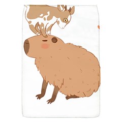 Capybara T- Shirt Cute Capybara With A Baby Goat On Its Head T- Shirt Yoga Reflexion Pose T- Shirtyoga Reflexion Pose T- Shirt Removable Flap Cover (s) by hizuto