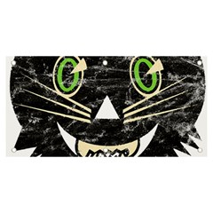 Vintage Halloween Black Cat T- Shirt Vintage Halloween Black Cat T- Shirt Banner And Sign 6  X 3  by ZUXUMI