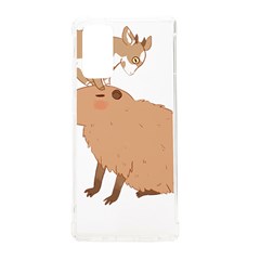 Capybara T- Shirt Cute Capybara With A Baby Goat On Its Head T- Shirt Yoga Reflexion Pose T- Shirtyoga Reflexion Pose T- Shirt Samsung Galaxy Note 20 Tpu Uv Case by hizuto