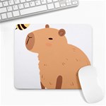 Capybara T- Shirt Cute Capybara With A Bee Illustration T- Shirt Yoga Reflexion Pose T- Shirtyoga Reflexion Pose T- Shirt Large Mousepad Front