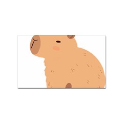 Capybara T- Shirt Cute Capybara With A Bee Illustration T- Shirt Yoga Reflexion Pose T- Shirtyoga Reflexion Pose T- Shirt Sticker Rectangular (100 Pack) by hizuto