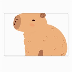 Capybara T- Shirt Cute Capybara With A Bee Illustration T- Shirt Yoga Reflexion Pose T- Shirtyoga Reflexion Pose T- Shirt Postcard 4 x 6  (pkg Of 10) by hizuto