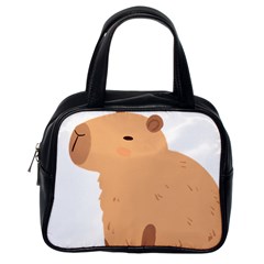 Capybara T- Shirt Cute Capybara With A Bee Illustration T- Shirt Yoga Reflexion Pose T- Shirtyoga Reflexion Pose T- Shirt Classic Handbag (one Side) by hizuto