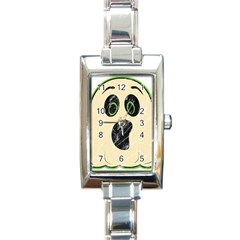 Vintage Halloween Ghost T- Shirt Vintage Halloween Ghost T- Shirt Rectangle Italian Charm Watch by ZUXUMI