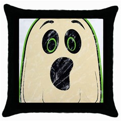 Vintage Halloween Ghost T- Shirt Vintage Halloween Ghost T- Shirt Throw Pillow Case (black) by ZUXUMI